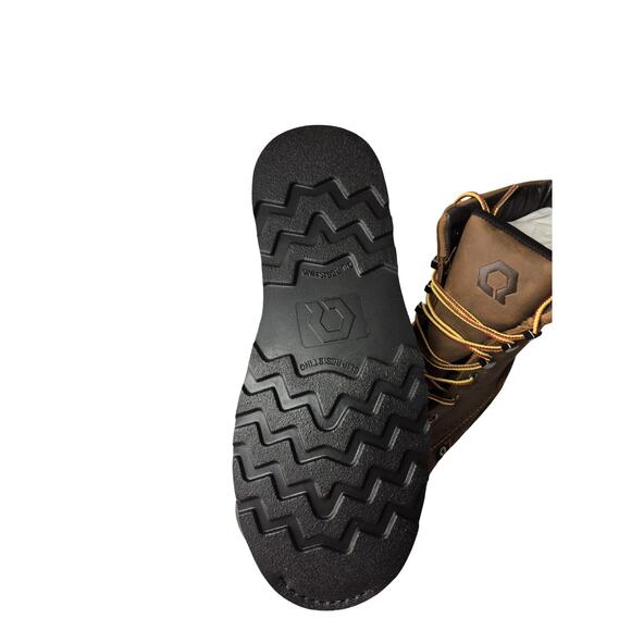 Brand New QLTY Safety Toe - Steel Toe Brown Leather Work Boot Men’s Size 8 - Picture 5 of 7